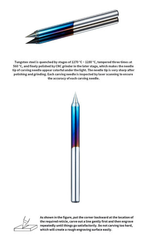 Aiguille à sculpter en acier au tungstène DSPIAE KB-S – Bild 2