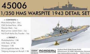 Ensemble de détails Academy 45006 Warspite 1/350