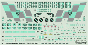 ModelMaker Decals D48206 Croatian Rafale - Generic set 1/48 – zdjęcie 2