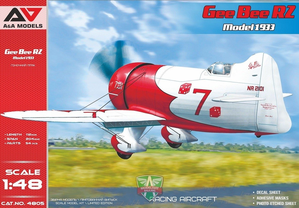 Maquette A&amp;A Models 4805 Gee Bee R2 Modèle 1933 1/48