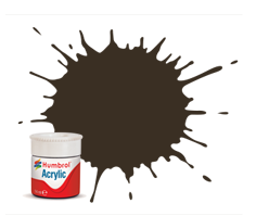 Humbrol AB0010 10 Peinture acrylique brillante Brun Service 14 ml