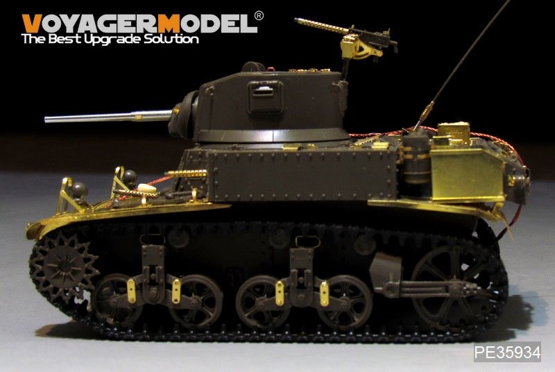 Maquette Voyager PE35934, char léger américain M3 Stuart de la Seconde Guerre mondiale (modèle de base) pour Tamiya 35360 au 1/35 – image 16
