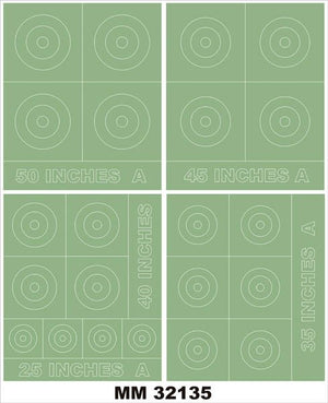 Coquilles rondes Montex MM32135 RAF type A 50, 45, 40, 35, 25 pouces