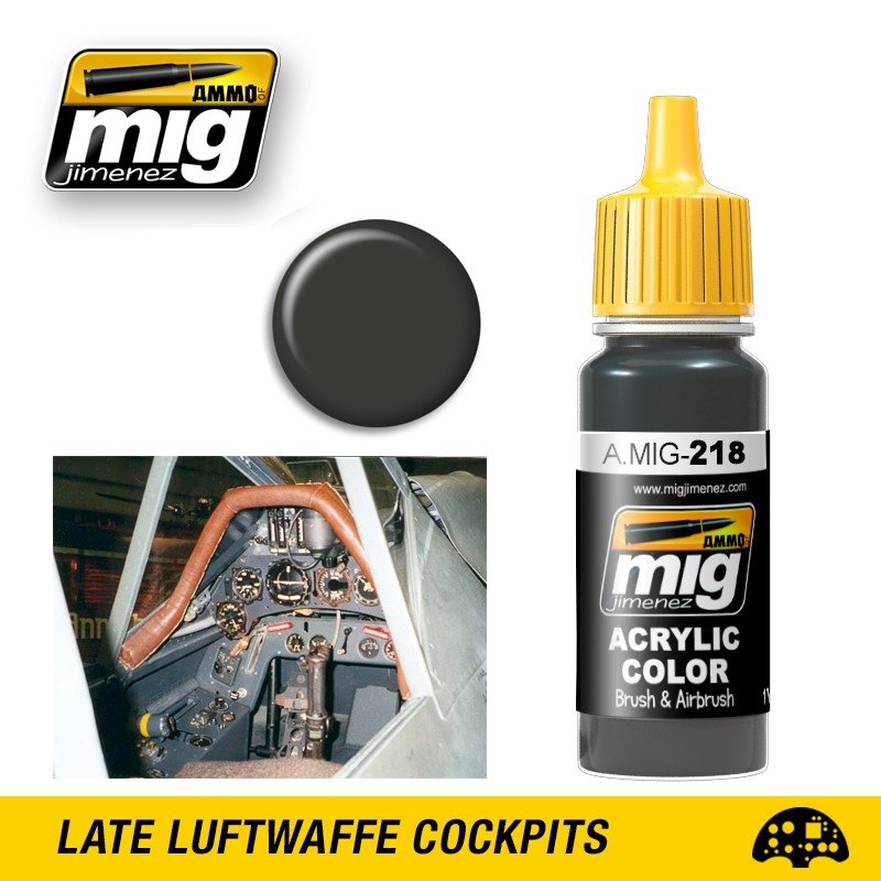Munitions de Mig Jimenez 0218 RLM 66 SCHWARTZGRAU 