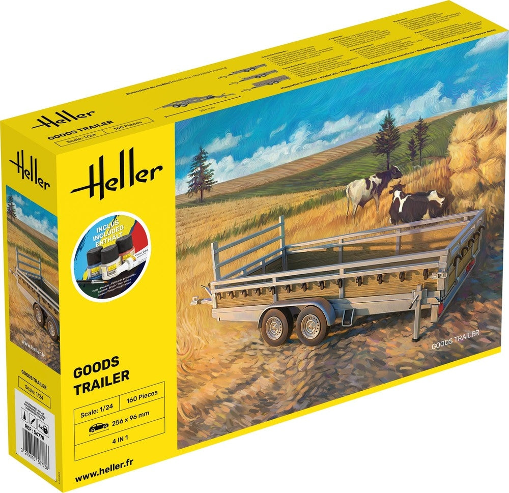 Kit de démarrage Heller 56778, remorque de marchandises 1/24