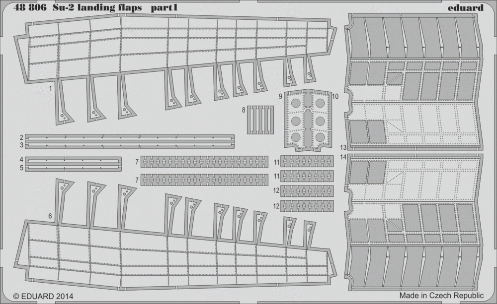 Eduard 48806 Volets d&amp;#39;atterrissage Su-2 1/48 ZVEZDA