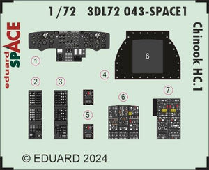 Eduard 3DL72043 Chinook HC.1 SPACE AIRFIX 1/72 – immagine 2