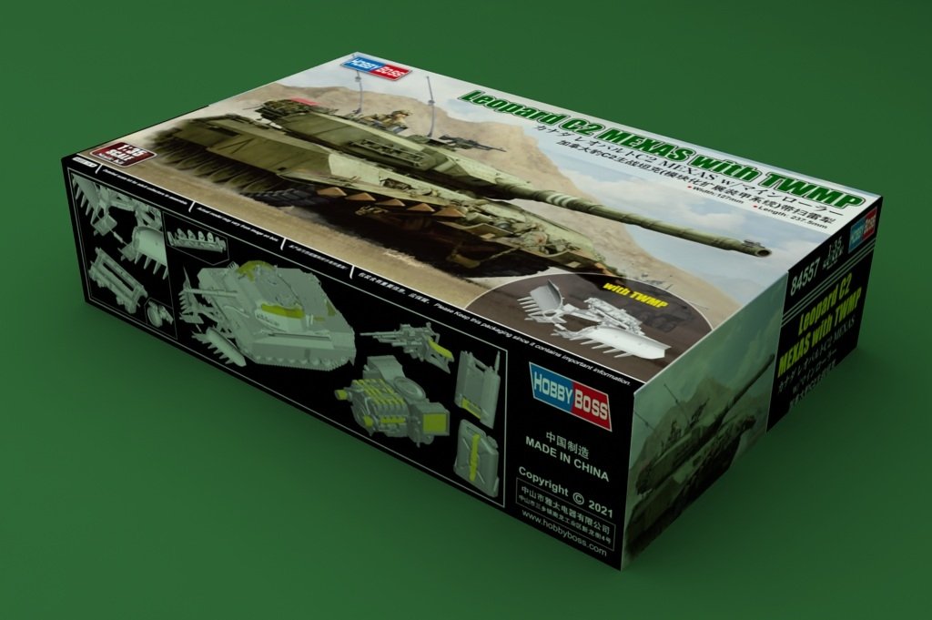 Hobby Boss 84557 Leopard C2 MEXAS avec chasse-mines à chenilles TWMP, échelle 1/35  – immagine 2