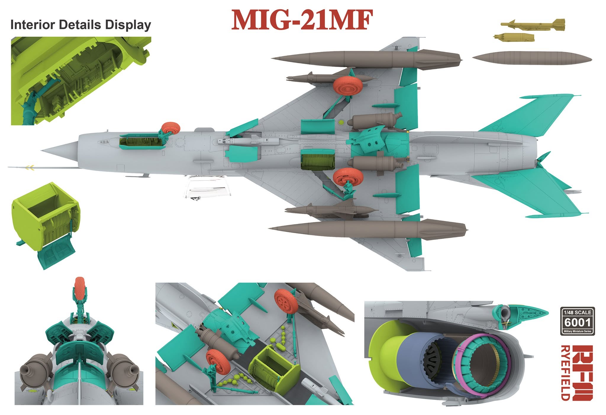 Rye Field Model 6001 MIG-21MF 1/48 – Bild 3