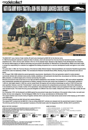 Modelcollect UA72096 Tracteur OTAN M1014 MAN et missile de croisière terrestre BGM-109G (1/72) – image 3