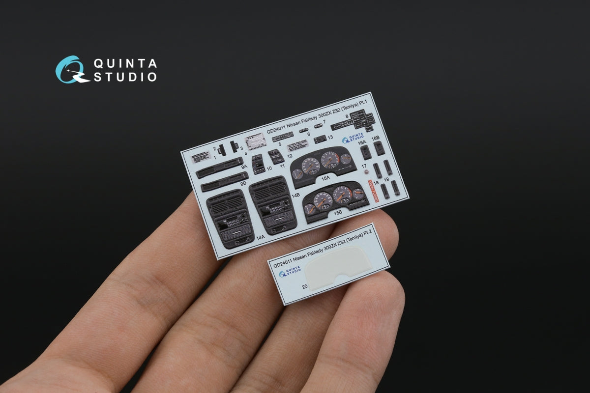 Intérieur imprimé en 3D et coloré sur papier décalcomanie Quinta Studio QD24011 Nissan Fairlady 300ZX Z32 (Tamiya) 1/24 – immagine 7