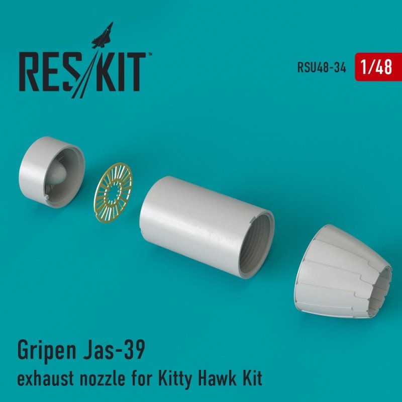 RESKIT RSU48-0034 Embout d'échappement Gripen Jas-39 pour maquette Kitty Hawk 1/48