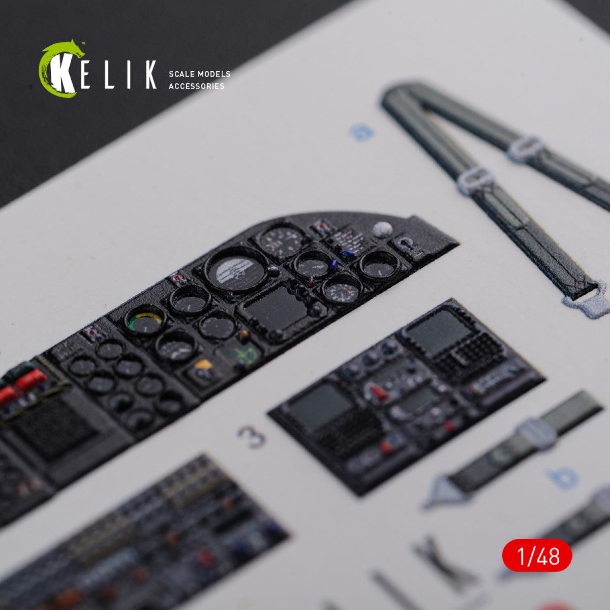 Décalcomanies 3D intérieures KELIK K48090 CH-46E pour maquette Academy au 1/72 – image 6