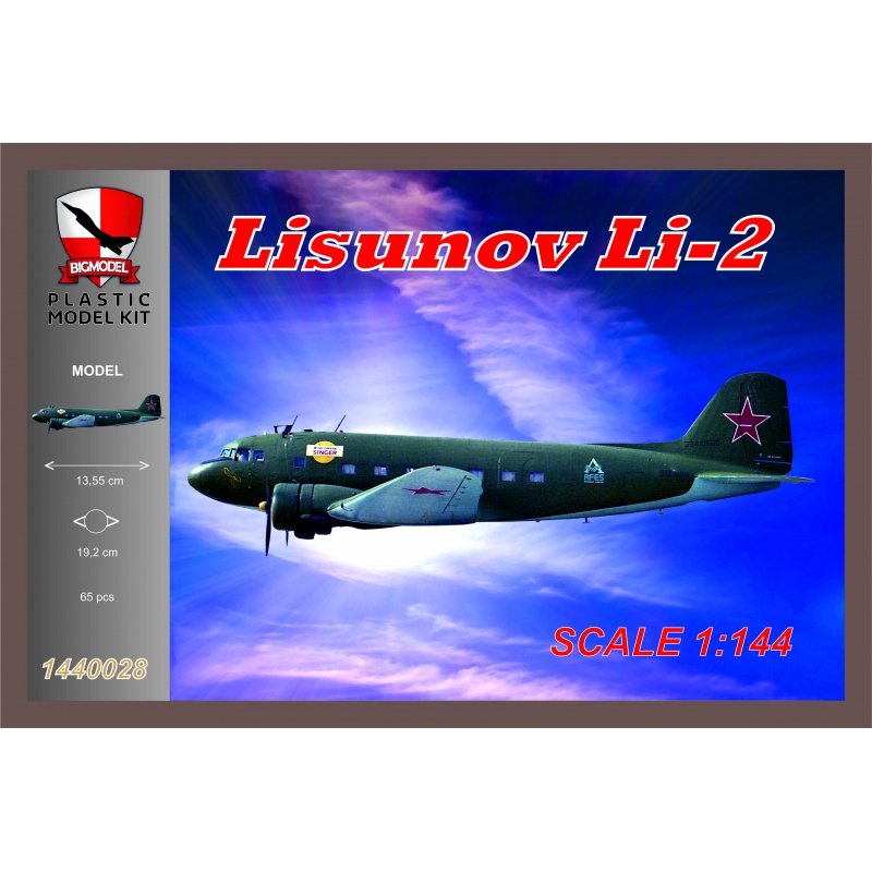 Maquette grand format 1440028 LISUNOV Li-2 FORCE AÉRIENNE RUSSE 1/144