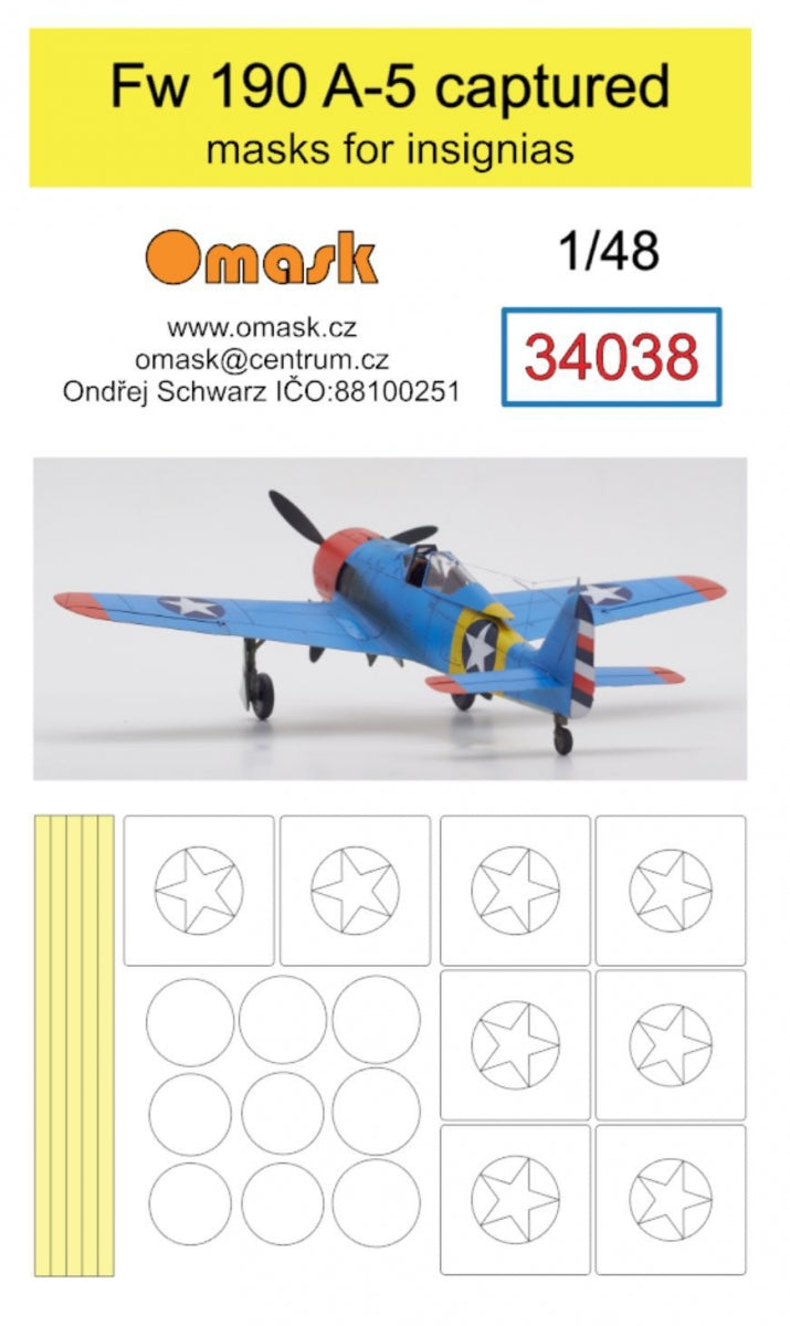 Omask 34038 Fw 190 A-5 Capturé 1/48