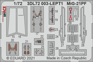 Eduard 3DL72003 MiG-21PF SPACE 1/72 – image 2