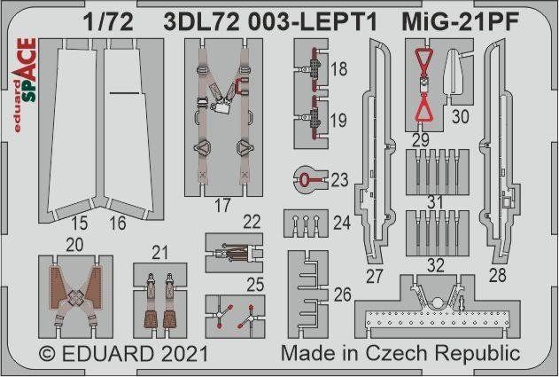 Eduard 3DL72003 MiG-21PF SPACE 1/72 – image 2