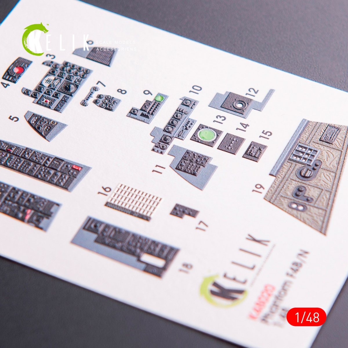 KELIK K48020 Décalcomanies 3D intérieures pour maquette Academy au 1/48 du F-4B/N – image 2