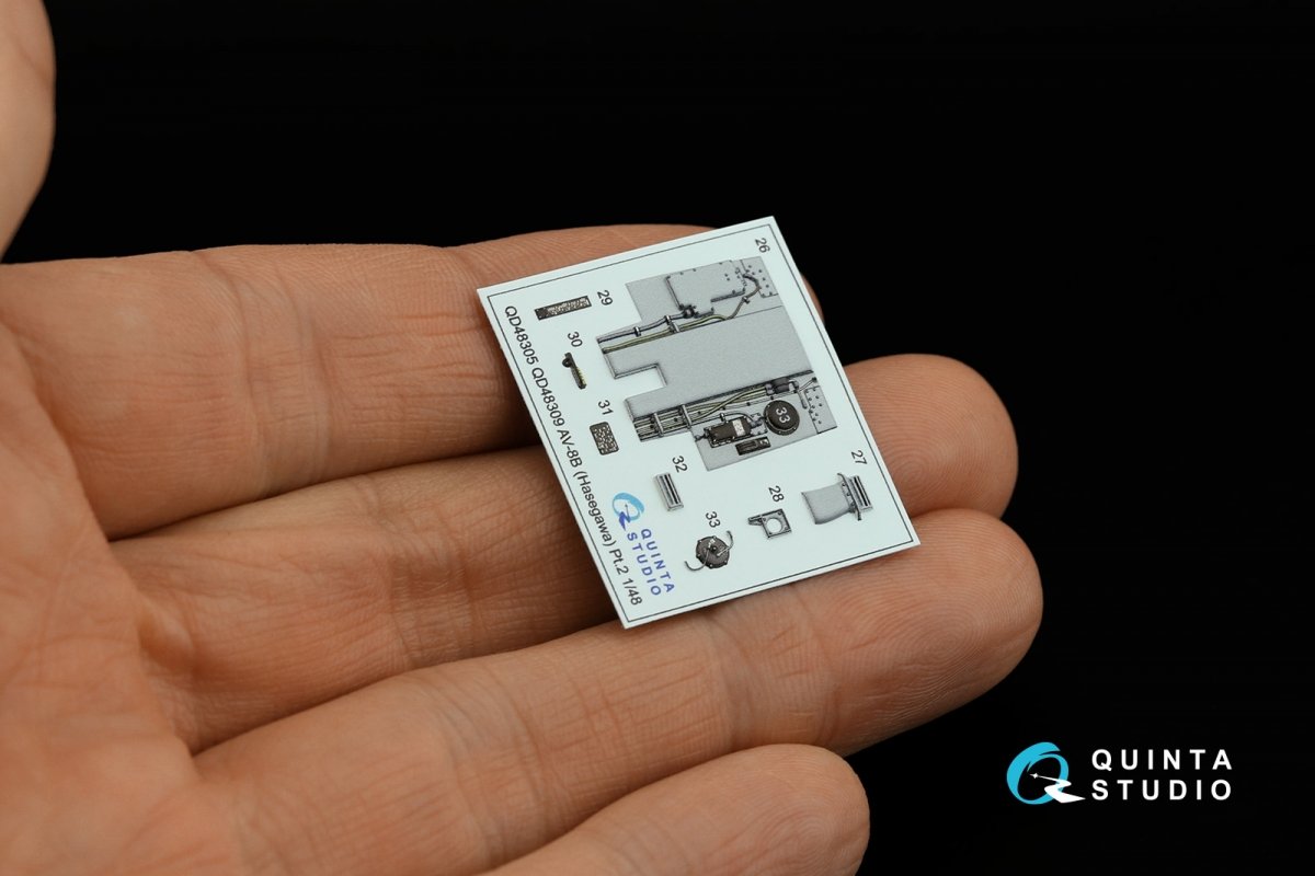 Intérieur imprimé en 3D et coloré sur papier décalcomanie Quinta Studio QD48305 AV-8B (Hasegawa) à l&amp;#39;échelle 1/48 – image 9