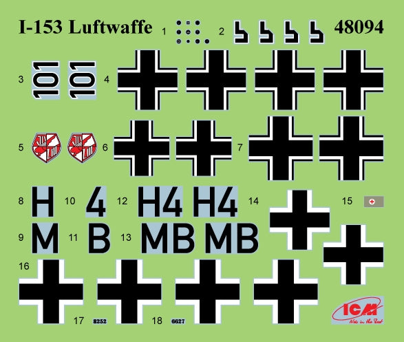 ICM 48094 I-153 Luftwaffe avec pilotes et personnel au sol 1/48  – imagen 2