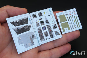 Intérieur imprimé en 3D et coloré sur papier décalcomanie Quinta Studio QD32067 F/A-18E (pour maquette Revell) 1/32 – imagen 2