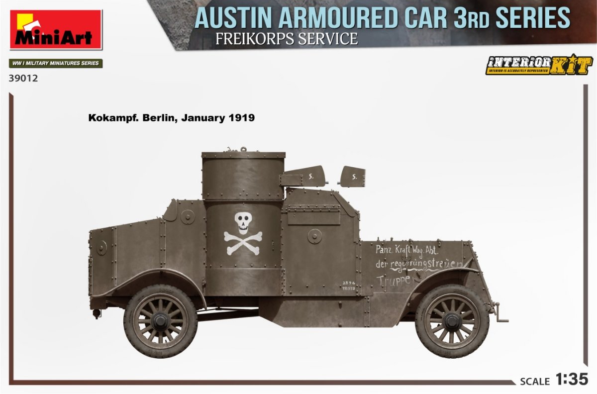 MiniArt 39012 VOITURE BLINDÉE AUSTIN 3ème SÉRIE : SERVICE FREIKORPS. KIT INTÉRIEUR 1/35 – Bild 4