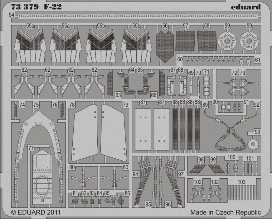 Eduard 73379 F-22 SA 1/72 FUJIMI – immagine 2