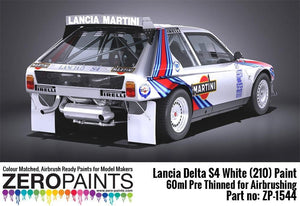Peinture Zero Paints ZP-1544 Lancia Delta S4 Rally 1986 Monte Carlo Rally Blanc (210) 60 ml – image 2