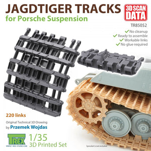 Chenilles T-Rex Studio TR85052 Jagdtiger pour suspension Porsche 1/35