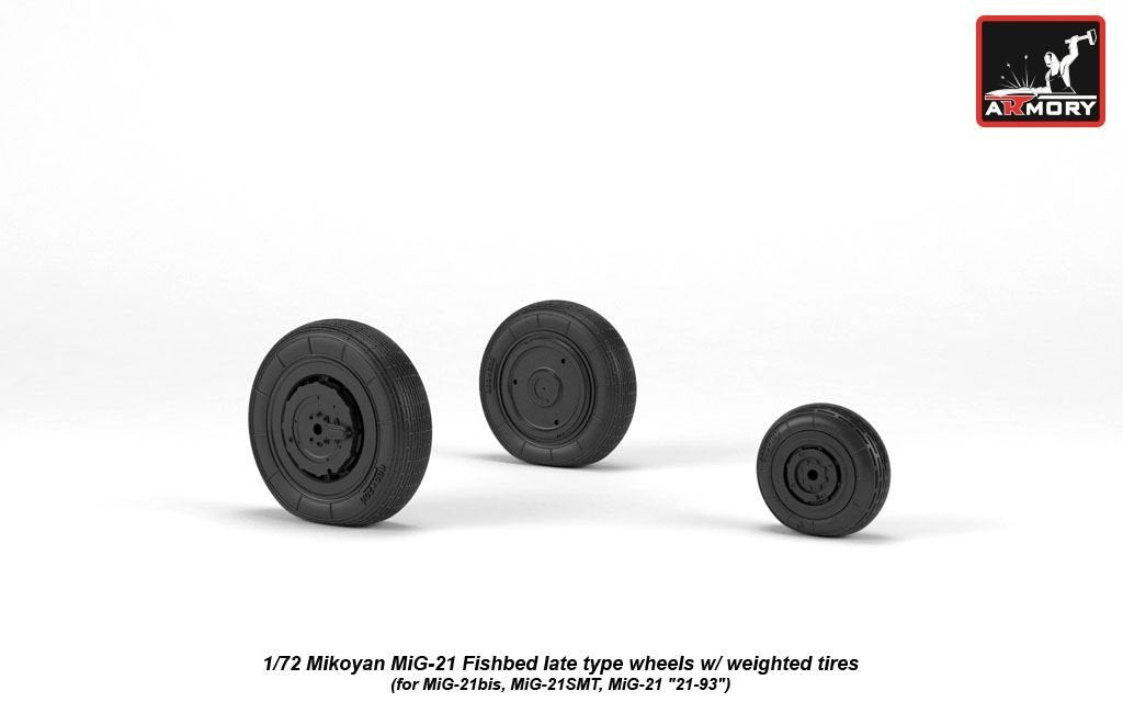 Armory Models AW72050 Roues Fishbed pour Mikoyan MiG-21 avec pneus lestés, échelle 1/72 (fin de série) – immagine 5
