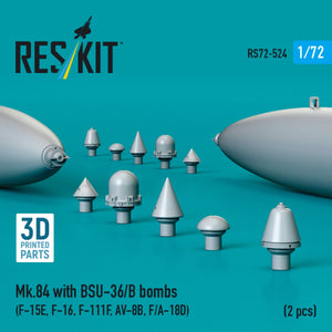RESKIT RS72-0524 Mk.84 avec bombes BSU-36/B (2 pièces) (Impression 3D) 1/72 – image 2