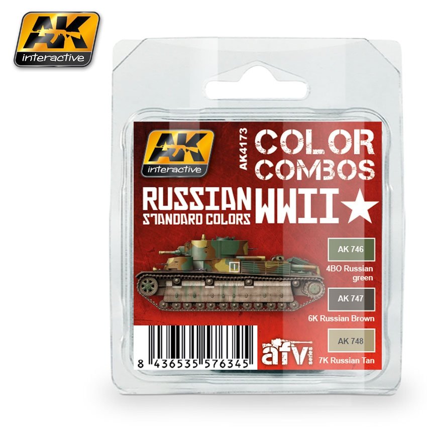 AK Interactive AK4173 COULEURS STANDARD RUSSES DE LA SECONDE GUERRE MONDIALE (3 x 17 ml)