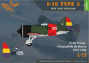Clear Prop! CP72023 I-16 Type 5 Dans le ciel d&amp;#39;Espagne KIT DE DÉMARRAGE 1/72  – imagen 11