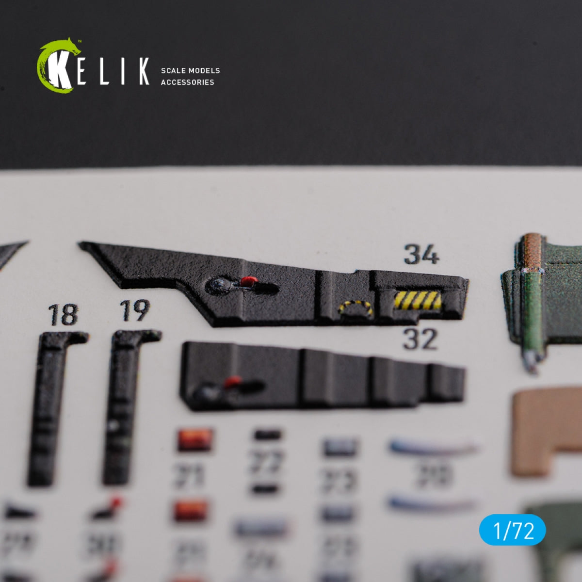 KELIK K72120 Mirage 2000D stickers 3D intérieur pour modèle Svit kit 1/72  – image 7