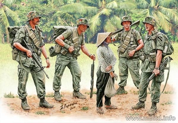 Master Box 3599 Marines américains « Patrouille » (série Guerre du Vietnam) (1/35) – immagine 2
