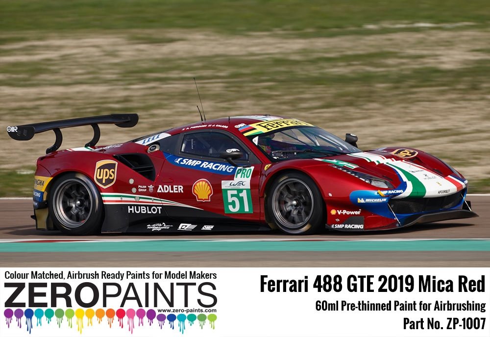 Peinture rouge mica Zero Paints ZP-1007-488 Ferrari 488 GTE (AF Corse) 2019, 60 ml – imagen 2