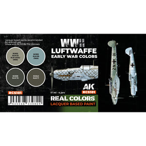 AK Interactive RCS101 Couleurs du début de la Luftwaffe (Seconde Guerre mondiale) 4 x 17 ml – Bild 2