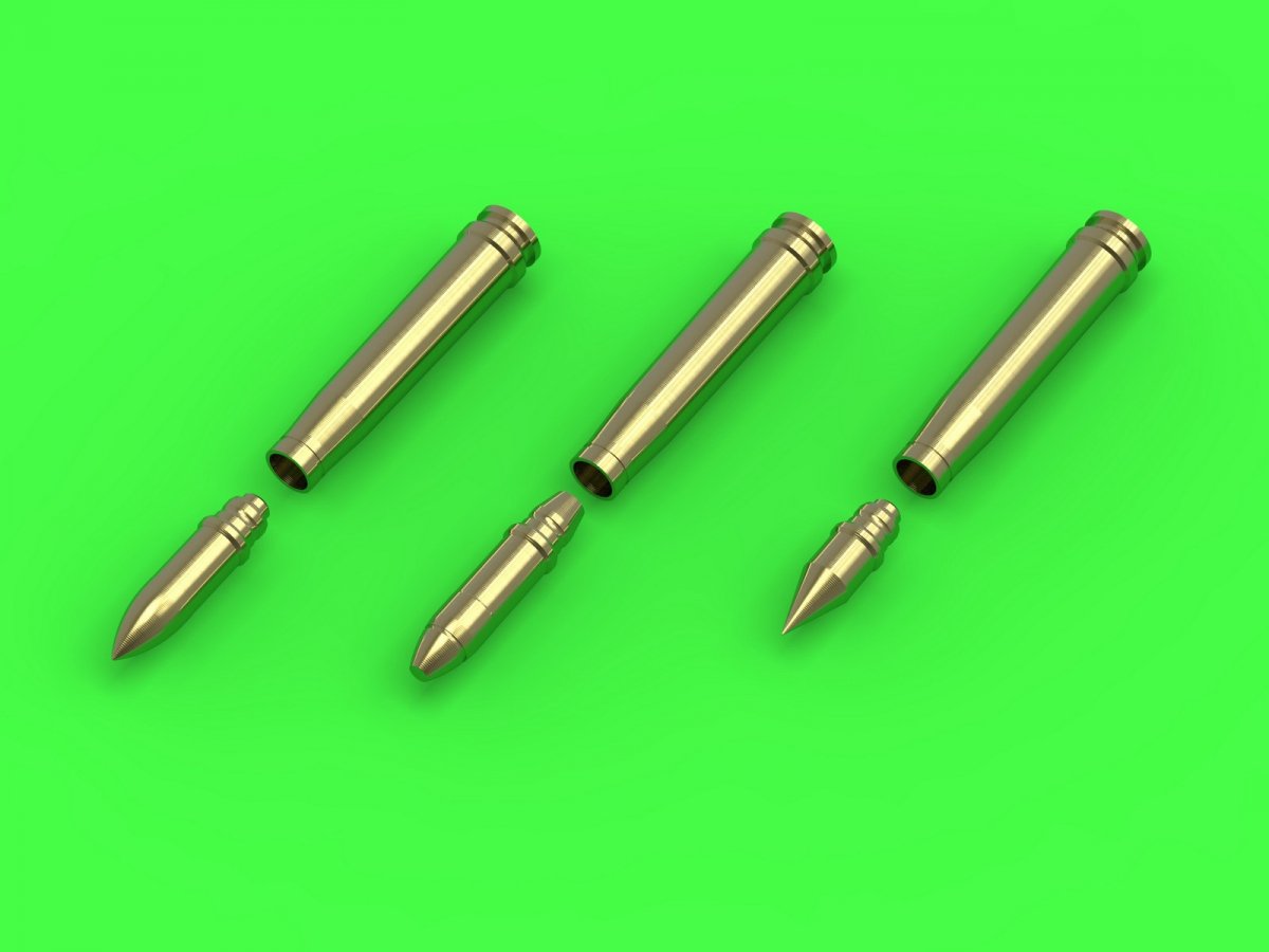 Master GM-35-019 Munitions allemandes de 2 cm (cal. 20x138B) pour canons Flak 30/38, KwK 30/38 - obus (15 pièces) et 3 types de projectiles (5 pièces de chaque type) (1/35) – immagine 2