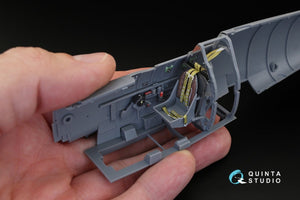 Intérieur du Spitfire Mk.IX imprimé en 3D et coloré sur papier décalcomanie Quinta Studio QD32018 (pour maquette Tamiya) au 1/32 – immagine 6