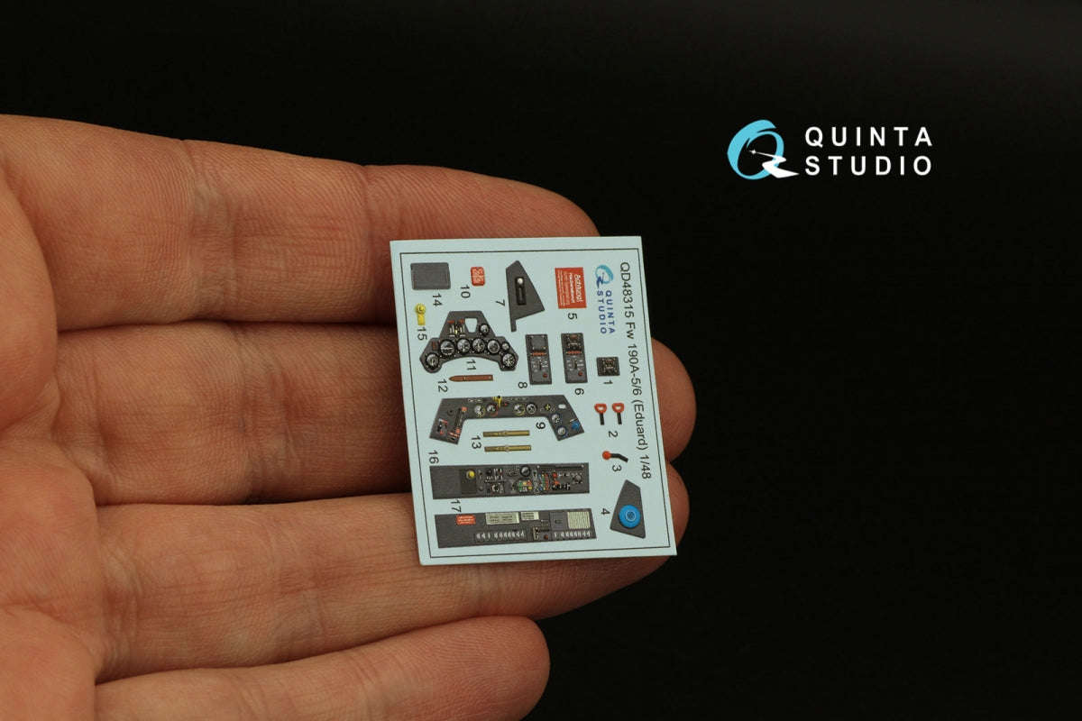 Intérieur imprimé en 3D et coloré sur papier décalcomanie Quinta Studio QD48315 Fw 190A-5/6 (Eduard) 1/48 – imagen 4