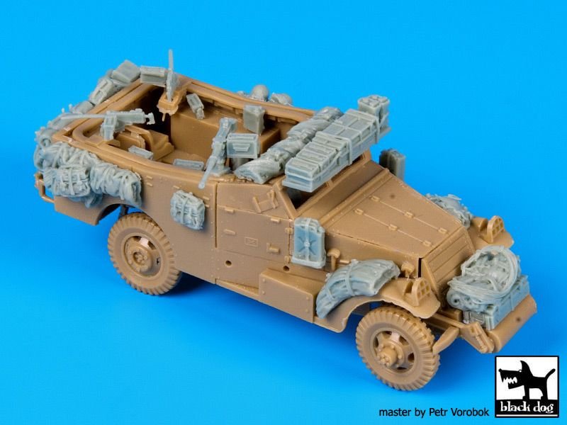 Ensemble d&amp;#39;accessoires pour voiture de reconnaissance Black Dog T72074 M3 Scout, compatible avec Italeri au 1/72  – imagen 3