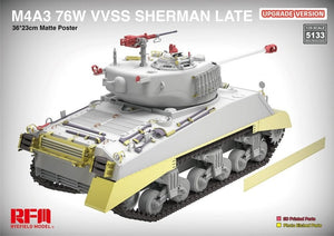 Maquette Rye Field modèle 5133 M4A3 76W VVSS Sherman, version modernisée tardive, échelle 1/35 – Bild 4