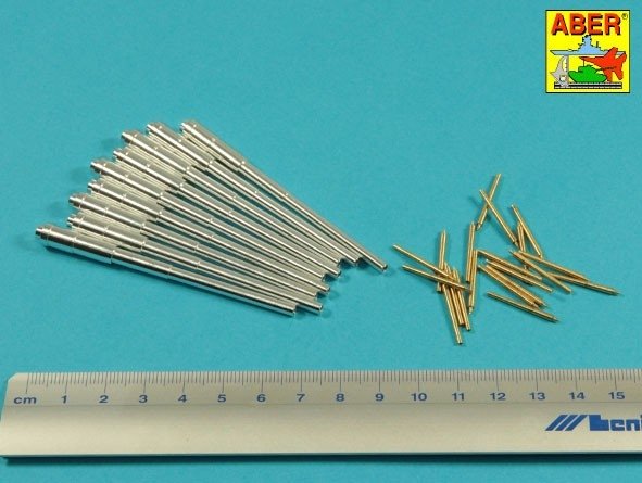 Armement principal Aber 200L-01 pour cuirassé américain Iova ou Missouri : 406 mm x9, 127 mm x20, échelle 1/200 – image 2