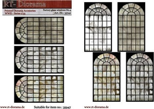 Accessoires imprimés RT-Diorama 35740 : Vitrages d&amp;#39;usine n° 4 1/35