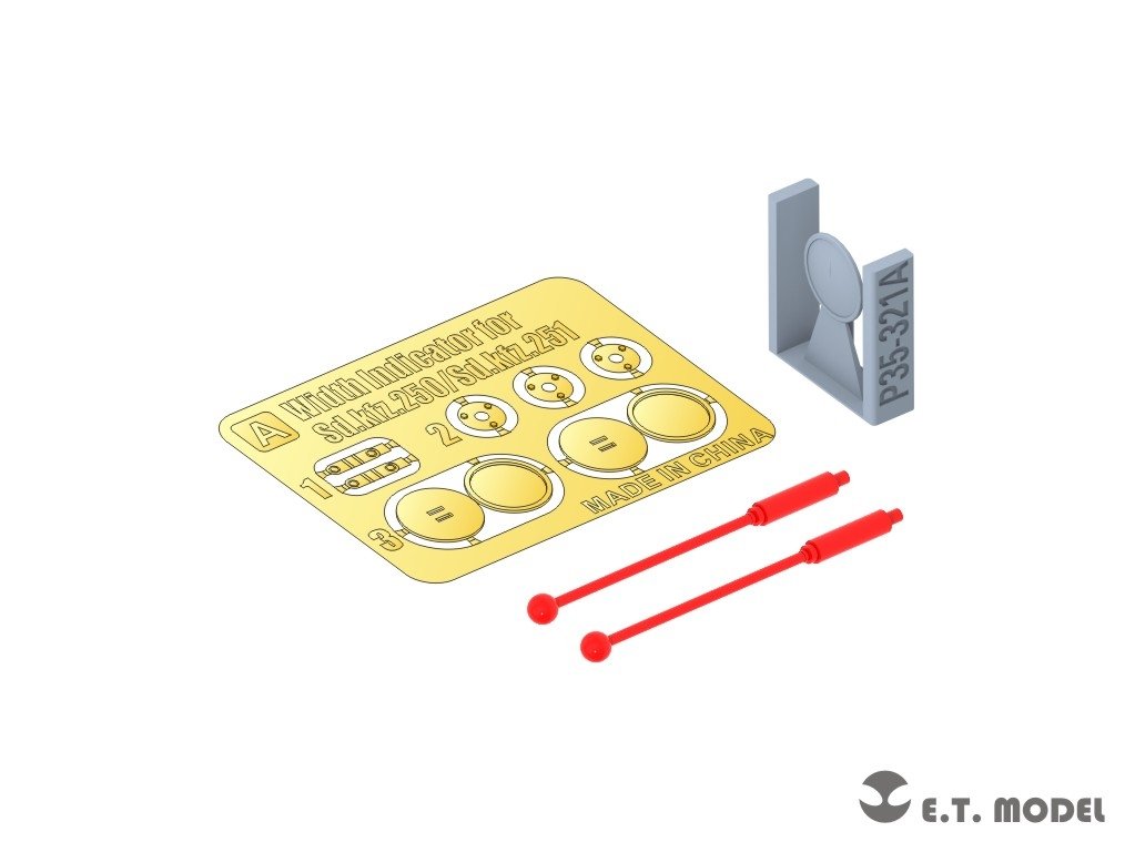 Indicateur de largeur ET modèle P35-321 pour allemand de la Seconde Guerre mondiale Sd.kfz.250/Sd.kfz.251 (impression 3D) 1/35 – Bild 2