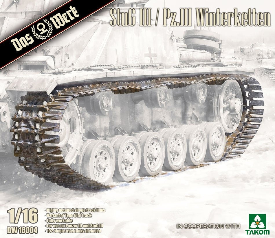Das Werk DW16004 StuG III / Pz.III Winterketten Piste réalisable 1/16