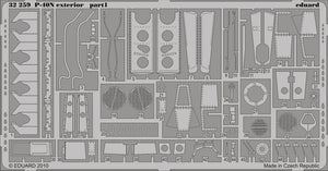 Eduard 32259 P-40N extérieur HASEGAWA 1/32