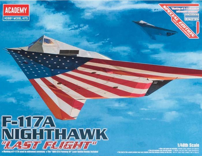 Maquette Academy 12219 : Chasseur furtif américain Lockheed F-117A Nighthawk (1/48)