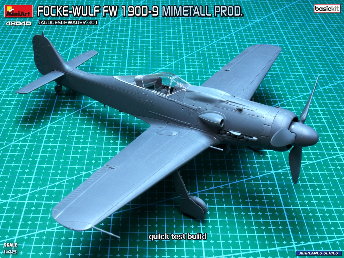 MiniArt 48040 FOCKE-WULF FW 190D-9. MIMETALL PROD. JAGDGESCHWADER 301. BASIC KIT 1/48