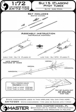Master AM-72-105 Su-15 (Flagon) - Tubes pilotes 1/72  – imagen 5
